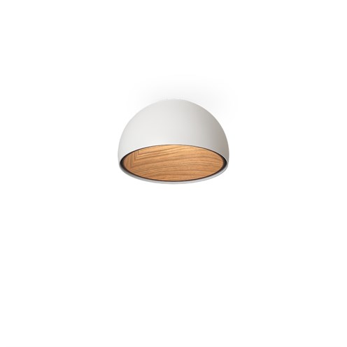 Vibia+Duo LED 12W 779lm 2700K CRI>90, hämardatav Push/1-10V, laevalgusti, valge (RAL 9016), pähklipuit
