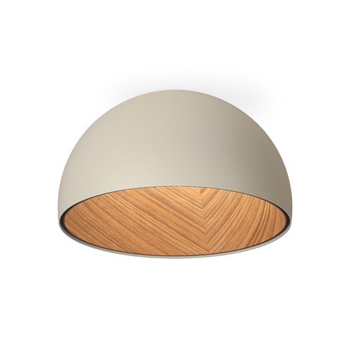 Vibia+Duo LED 26W 1284lm 2700K CRI>90, hämardatav Push/1-10V/DALI, laevalgusti, kreemjas (RAL 7044), pähklipuit