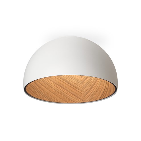 Vibia+Duo LED 26W 1284lm 2700K CRI>90, hämardatav Push/1-10V/DALI, laevalgusti, valge (RAL 9016), pähklipuit