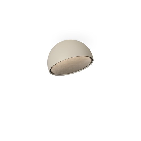 Vibia+Duo petra LED 12W 612lm 2700K CRI>90, hämardatav Push/1-10V, laevalgusti, kreemjas (RAL 7044), kiltkivi
