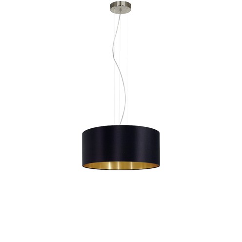 EGLO+MASERLO 3x60W E27 220-240V D=530mm, must/kuld