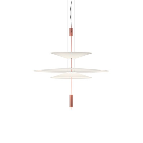 Vibia+Flamingo LED 3x5,6W 1921lm 2700K CRI>90, hämardatav Push/1-10V, rippvalgusti, vaskne