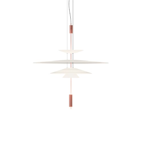 Vibia+Flamingo LED 3x5,6W 1921lm 2700K CRI>90, hämardatav Push/1-10V, rippvalgusti, vaskne