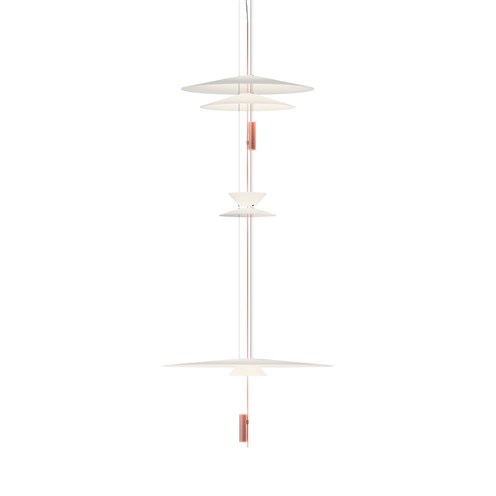 Vibia+Flamingo LED 4x5,6W 2782lm 2700K CRI>90, hämardatav Push/1-10V, rippvalgusti, vaskne