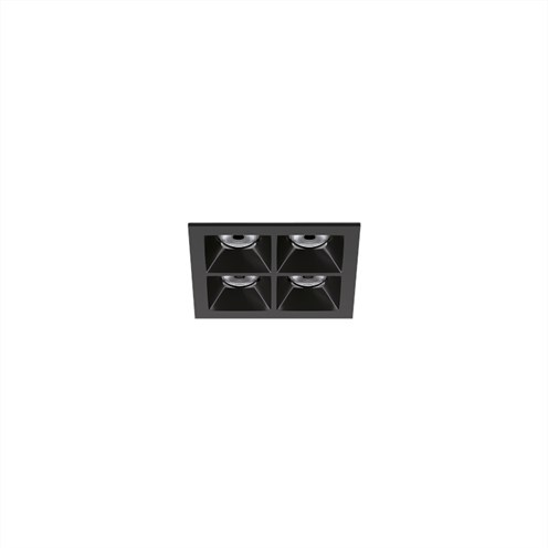 Lombardo+Kura 2X2 LED 9,5W 725lm 700mA 2700K CRI>95 28°, IP65, süvisvalgusti, must, liiteseadmeta