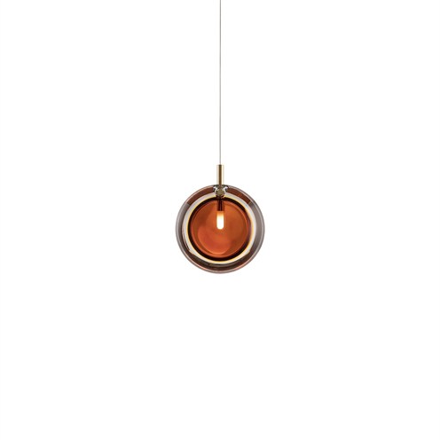 Bomma+Lens Single Pendant max. 1,2W G4 (komplektis 1,2W 100lm 2700K CRI>90), rippvalgusti, merevaigukollane, harjatud kuld
