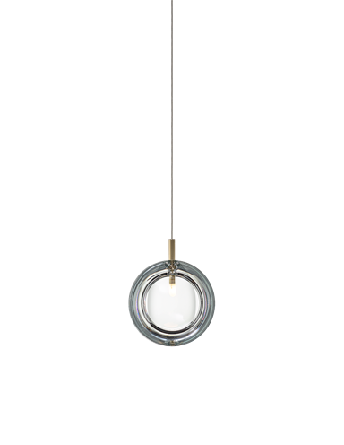 Bomma+Lens Single Pendant max. 1,2W G4 (komplektis 1,2W 100lm 2700K CRI>90), rippvalgusti, klaar, harjatud kuld