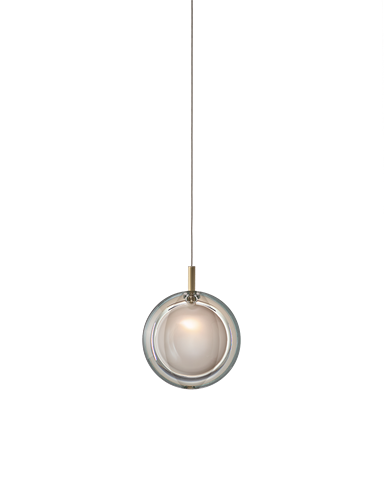 Bomma+Lens Single Pendant max. 1,2W G4 (komplektis 1,2W 100lm 2700K CRI>90), rippvalgusti, valge, harjatud kuld