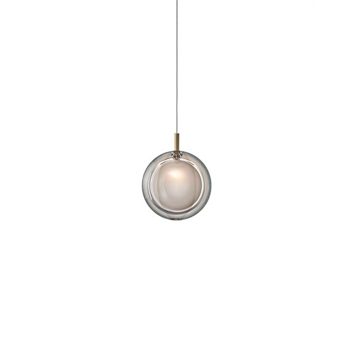 Bomma+Lens Single Pendant max. 1,2W G4 (komplektis 1,2W 100lm 2700K CRI>90), rippvalgusti, valge, harjatud kuld