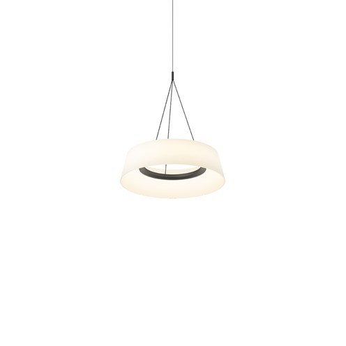 Vibia+Lily Surface Basic LED 16,7W 2170lm 2700K CRI>90, hämardatav DALI, rippvalgusti, must (NCS S 8500-N), opaalklaas