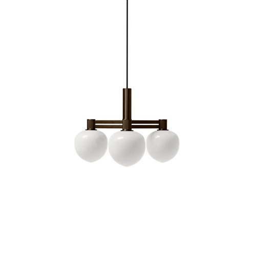 LYFA+MEMOIR CHANDELIER 120 III 3x max. 28W G9, rippvalgusti, pronks, opaalklaas