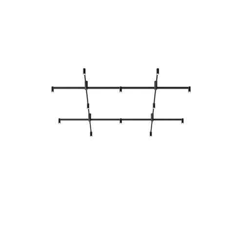 Vibia+Nexum Square LED 60W 3636lm 2700K CRI>90, hämardatav DALI, laevalgusti, must (NCS S 8500-N)