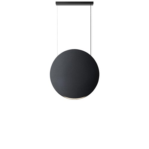 Bover+Noren S/100 LED 17W 465lm 3000K CRI>95 60°, hämardatav DALI, alla valgusega rippvalgusti, tumehall, heli summutav materjal