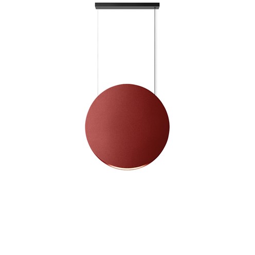 Bover+Noren S/100 LED 17W 470lm 3000K CRI>95 60°, hämardatav DALI, alla valgusega rippvalgusti, terrakota, heli summutav materjal
