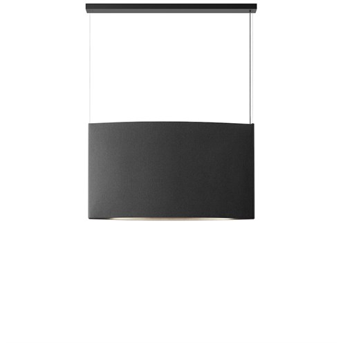 Bover+Noren S/123.2 LED 18W 731lm 3000K CRI>95 60°, hämardatav DALI, alla valgusega rippvalgusti, helehall, heli summutav materjal