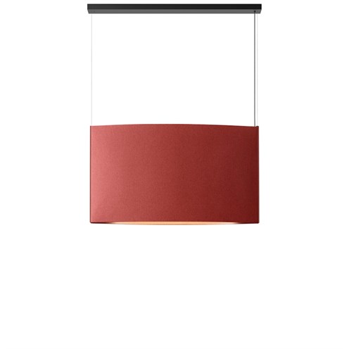 Bover+Noren S/123.2 LED 18W 739lm 3000K CRI>95 60°, hämardatav DALI, alla valgusega rippvalgusti, terrakota, heli summutav materjal