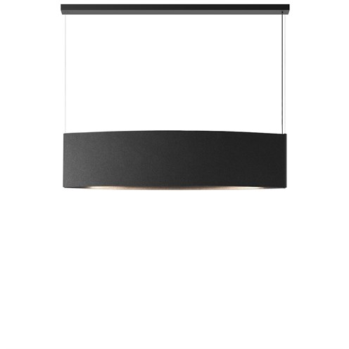 Bover+Noren S/151 LED 22,5W 965lm 3000K CRI>95 60°, hämardatav DALI, alla valgusega rippvalgusti, tumehall, heli summutav materjal