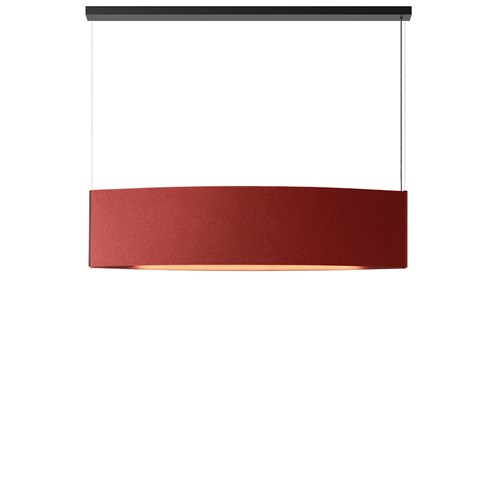 Bover+Noren S/151 LED 22,5W 975lm 3000K CRI>95 60°, hämardatav DALI, alla valgusega rippvalgusti, terrakota, heli summutav materjal