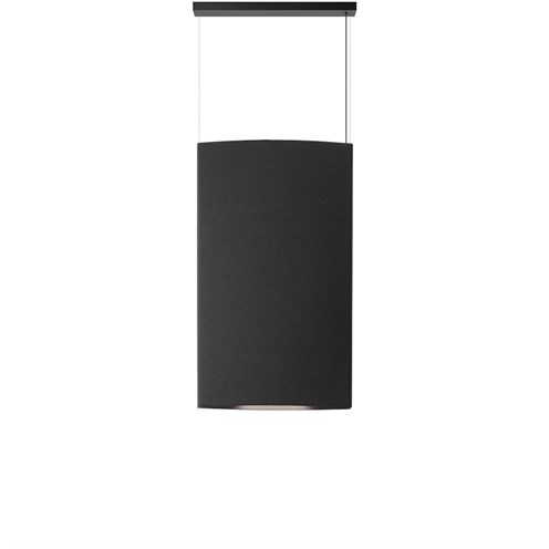 Bover+Noren S/72 LED 17W 646lm 3000K CRI>95 60°, hämardatav DALI, alla valgusega rippvalgusti, tumehall, heli summutav materjal