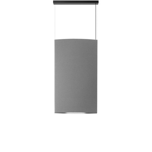Bover+Noren S/72 LED 17W 764lm 3000K CRI>95 60°, hämardatav DALI, alla valgusega rippvalgusti, helehall, heli summutav materjal