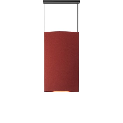 Bover+Noren S/72 LED 17W 653lm 3000K CRI>95 60°, hämardatav DALI, alla valgusega rippvalgusti, terrakota, heli summutav materjal