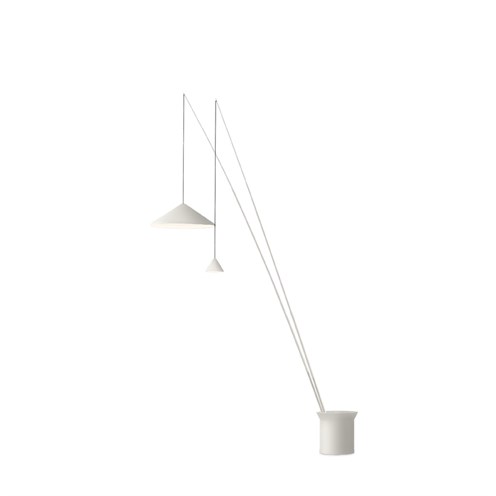Vibia+North Floor LED 2x9W 2082lm 2700K CRI>90, hämardatav Push dim, põrandavalgusti, valge (NCS S 0300-N)