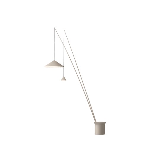Vibia+North Floor LED 2x9W 2082lm 2700K CRI>90, hämardatav Push dim, põrandavalgusti, beež (NCS S 2005-Y50R)