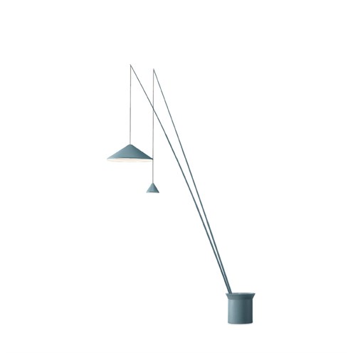 Vibia+North Floor LED 2x9W 2082lm 2700K CRI>90, hämardatav Push dim, põrandavalgusti, sinine (NCS S 5010-B10G)