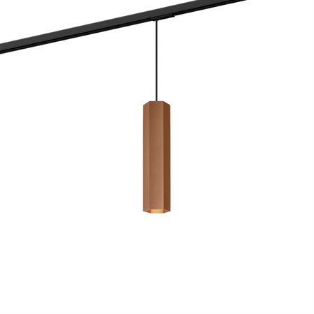 Wever & Ducré+HEXO on track 3.0 PAR16 max. 12W GU10, siinivalgusti, harjatud vask, 1F adapter