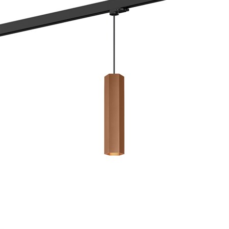 Wever & Ducré+HEXO on track 3.0 PAR16 max. 12W GU10, siinivalgusti, harjatud vask, 3F adapter