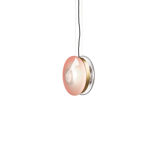 Bomma+Orbital Pendant max. 13W E27 (komplektis G80 6W 510lm 2700K CRI>90), hämardatav TRIAC, rippvalgusti, roosa, harjatud kuldne