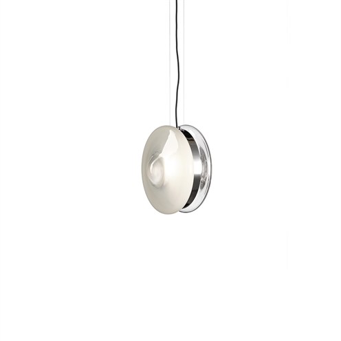 Bomma+Orbital Pendant max. 13W E27 (komplektis G80 6W 510lm 2700K CRI>90), hämardatav TRIAC, rippvalgusti, valge, harjatud hõbedane