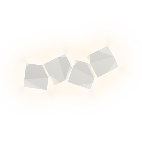 Vibia+Origami LED 4x6,3W 3025lm 2700K CRI>90, hämardatav TRIAC, IP65, välisvalgusti, valge (NCS S 0300-N)