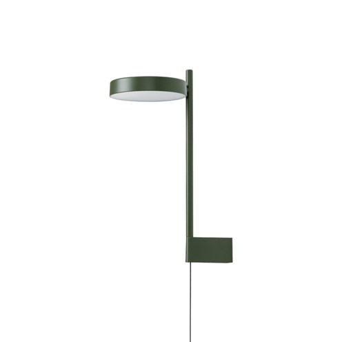Wästberg+PASTILLE BRACKET W242BR2 LED 7,4W 472lm 2700K CRI>98, hämardatav, seinavalgusti, pistikuga, oliiviroheline