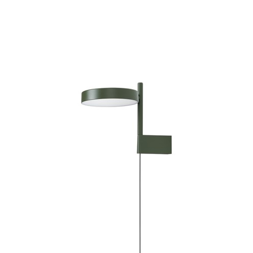 Wästberg+PASTILLE BRACKET W242BR1 LED 7,4W 472lm 2700K CRI>98, hämardatav, seinavalgusti, pistikuga, oliiviroheline