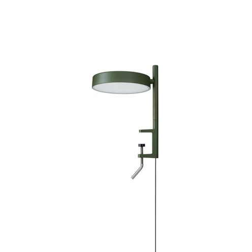 Wästberg+PASTILLE CLAMP W242CL1 LED 7,4W 472lm 2700K CRI>98, hämardatav, klambriga lauavalgusti, oliiviroheline