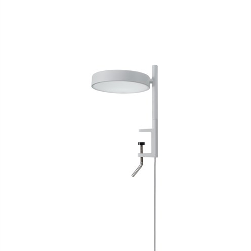 Wästberg+PASTILLE CLAMP W242CL1 LED 7,4W 472lm 2700K CRI>98, hämardatav, klambriga lauavalgusti, helehall
