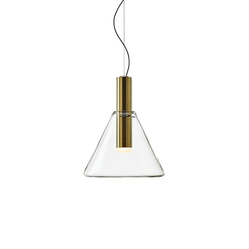 Bomma+Phenomena Pendant Cone max. 20W E27 (komplektis PAR30 20W 1600lm 3000K CRI>90), hämardatav TRIAC, rippvalgusti, klaar, harjatud kuldne