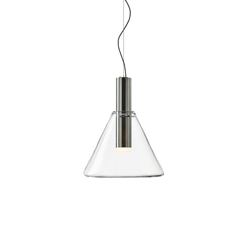 Bomma+Phenomena Pendant Cone max. 20W E27 (komplektis PAR30 20W 1600lm 3000K CRI>90), hämardatav TRIAC, rippvalgusti, klaar, harjatud hõbedane