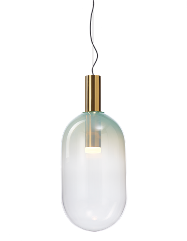 Bomma+Phenomena Pendant Capsule max. 20W E27 (komplektis PAR30 20W 1600lm 3000K CRI>90), hämardatav TRIAC, rippvalgusti, mündiroheline, kuldne
