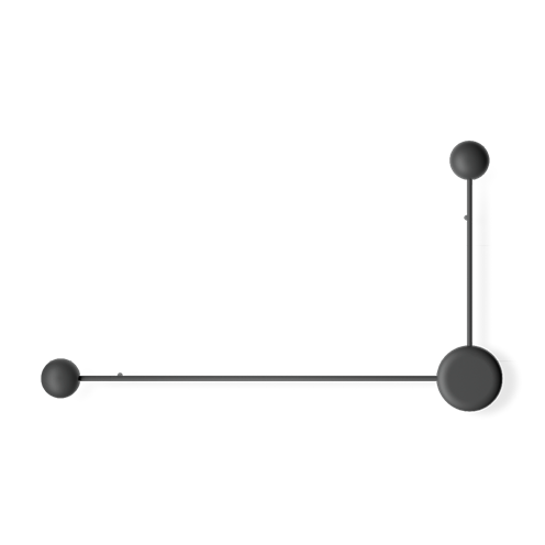 Vibia+Pin LED 9W 900lm 2700K CRI>90, seinavalgusti, must