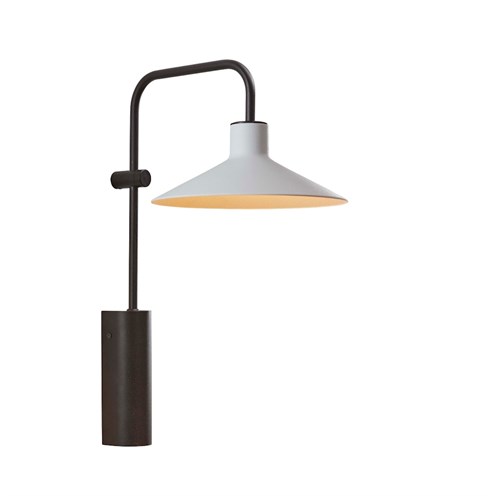 Bover+Platet A/02 max. 9W E14, lülitiga, seinavalgusti, must/helehall