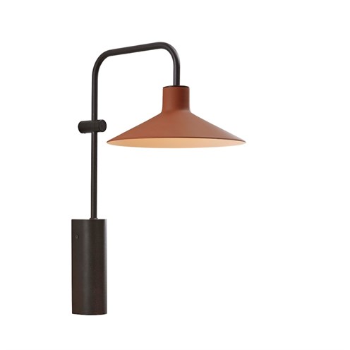 Bover+Platet A/02 max. 9W E14, lülitiga, seinavalgusti, must/terrakota