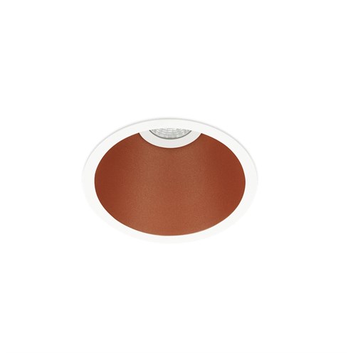 Lombardo+Pop 100 T LED 7W 800lm 500mA 2700K CRI>90 45°, IP65, süvisvalgusti, valge/vask, liiteseadmeta