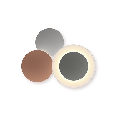 Vibia+Puck Wall Art LED 3x12,6W 1200lm 2700K CRI>90, hämardatav TRIAC, seinavalgusti, pruun/hall (NCS S 4020-Y60R, NCS S 7000-N)