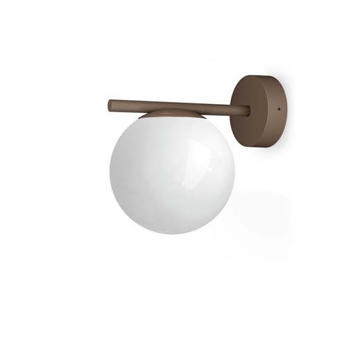 Lombardo+Punto Applique LED 7W E14 580lm 2700K, IP65, välisvalgusti, pronks, opaalklaas