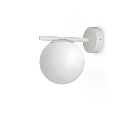 Lombardo+Punto Applique LED 7W E14 580lm 2700K, IP65, välisvalgusti, helehall, opaalklaas