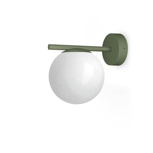 Lombardo+Punto Applique LED 7W E14 580lm 2700K, IP65, välisvalgusti, roheline, opaalklaas