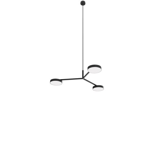 Robin+Rafaela Pendant Trio LED 35,4W 4560lm 3000K CRI>90, rippvalgusti, matt must
