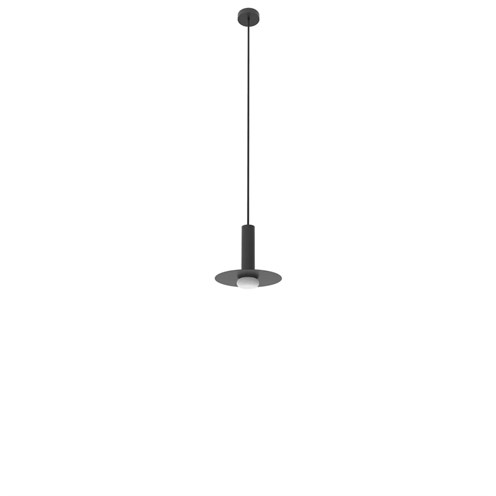 Robin+Reina Pendant LED 4W 330lm 2700K, rippvalgusti, matt must, opaalklaas